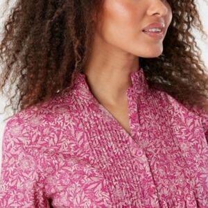 JOULES "Penelope" Pintuck Floral Blouse